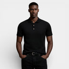 Short Sleeve Knit Polo Shirt Collared for Men