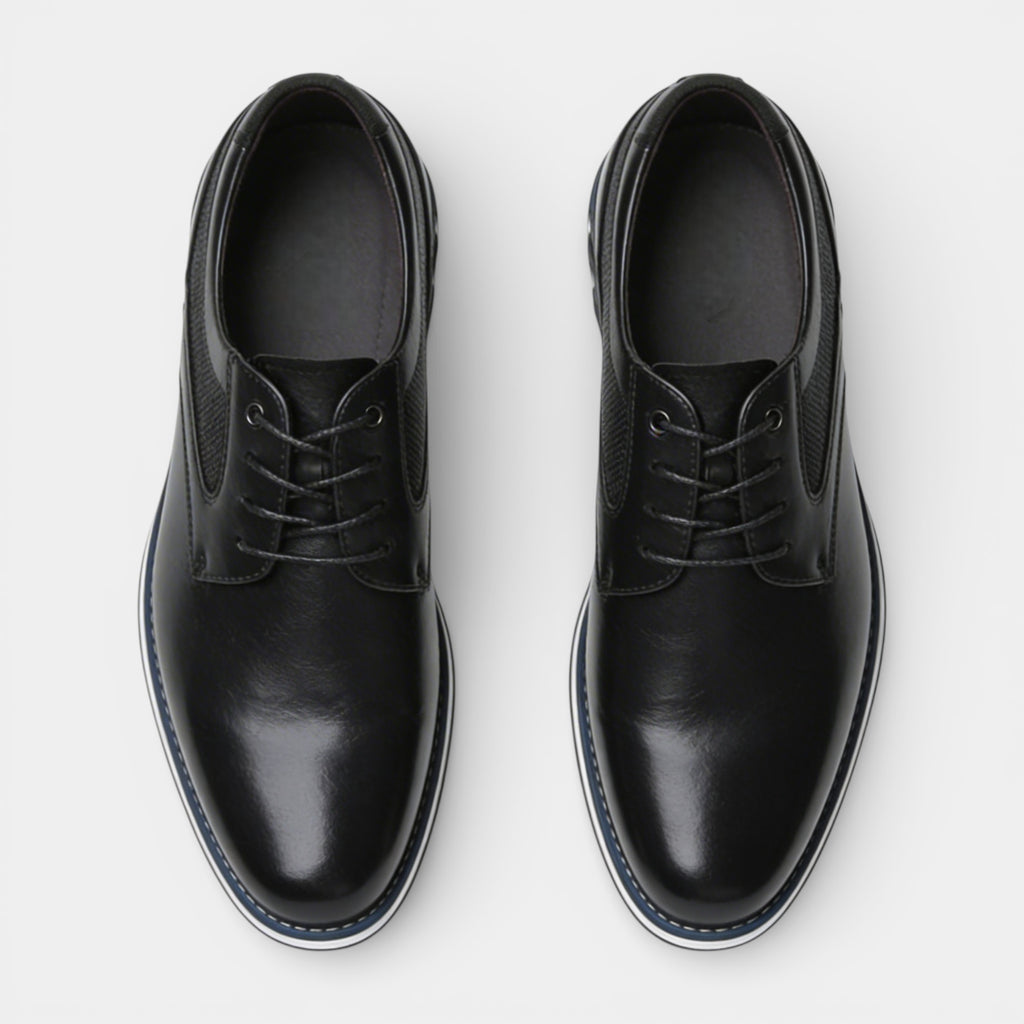 Lace-Up Derby Shoes Round Toe for Men