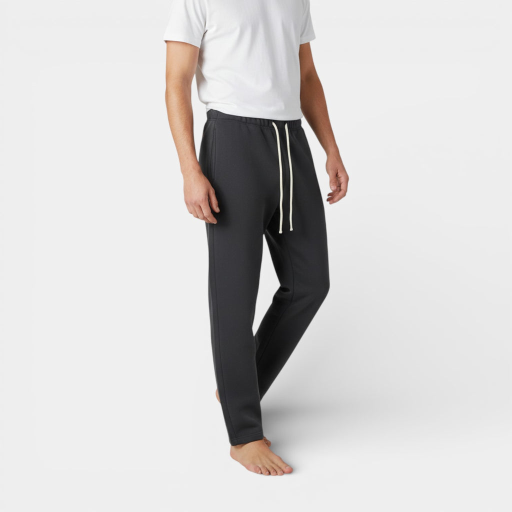 Knit Drawstring Pants Straight Leg Relaxed Fit for Men