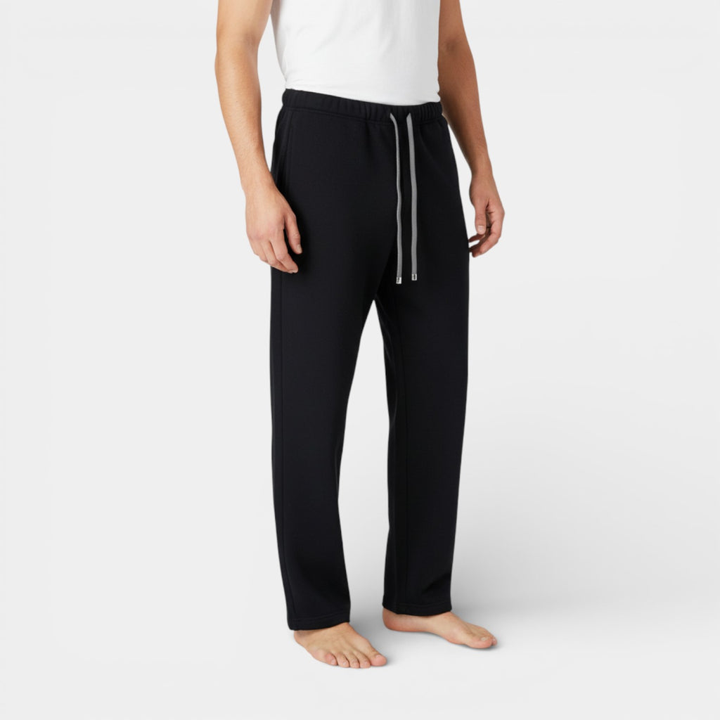 Knit Drawstring Pants Straight Leg Relaxed Fit for Men