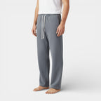 Knit Drawstring Pants Straight Leg Relaxed Fit for Men