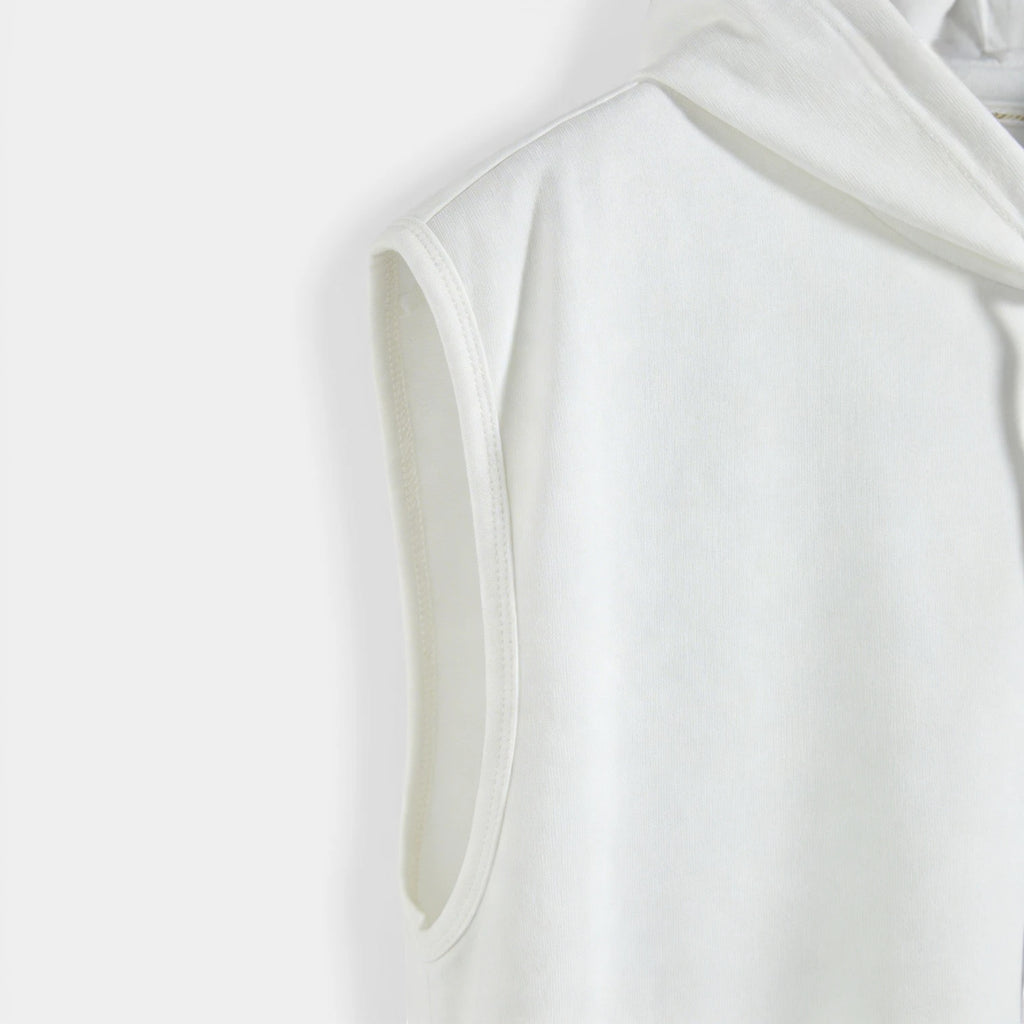 Sleeveless Drawstring Hooded Pullover Relaxed Fit for Men