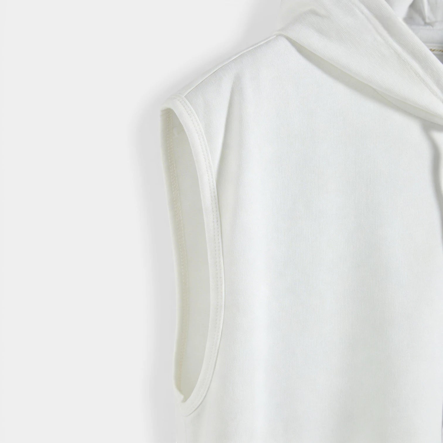 Sleeveless Drawstring Hooded Pullover Relaxed Fit for Men