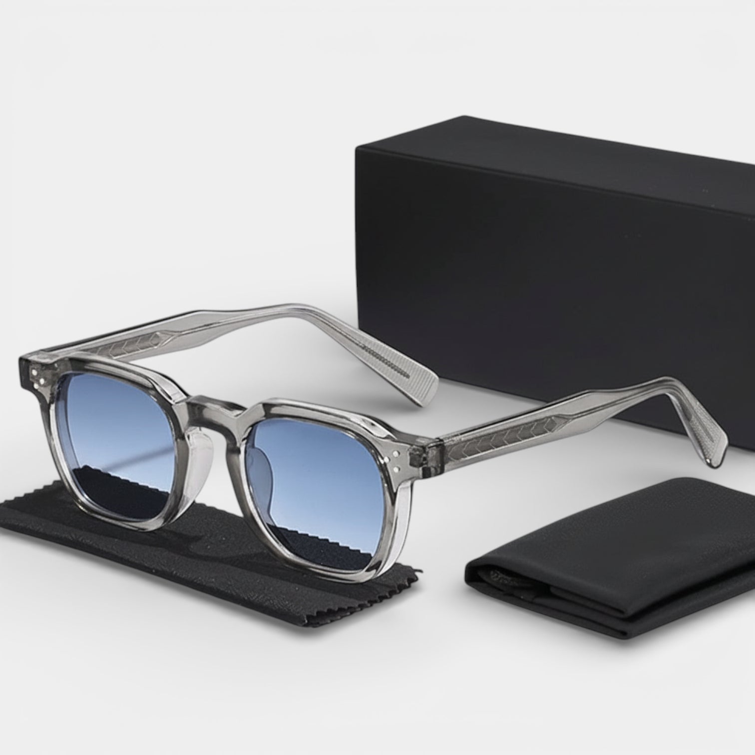 Square Frame Tinted Lens Sunglasses Full-Rim for Men