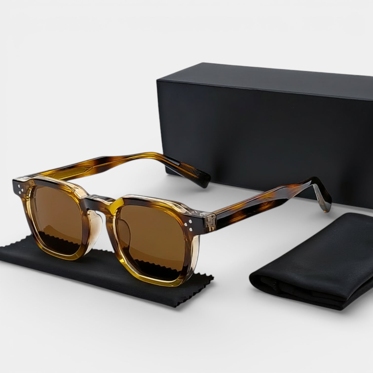 Square Frame Tinted Lens Sunglasses Full-Rim for Men