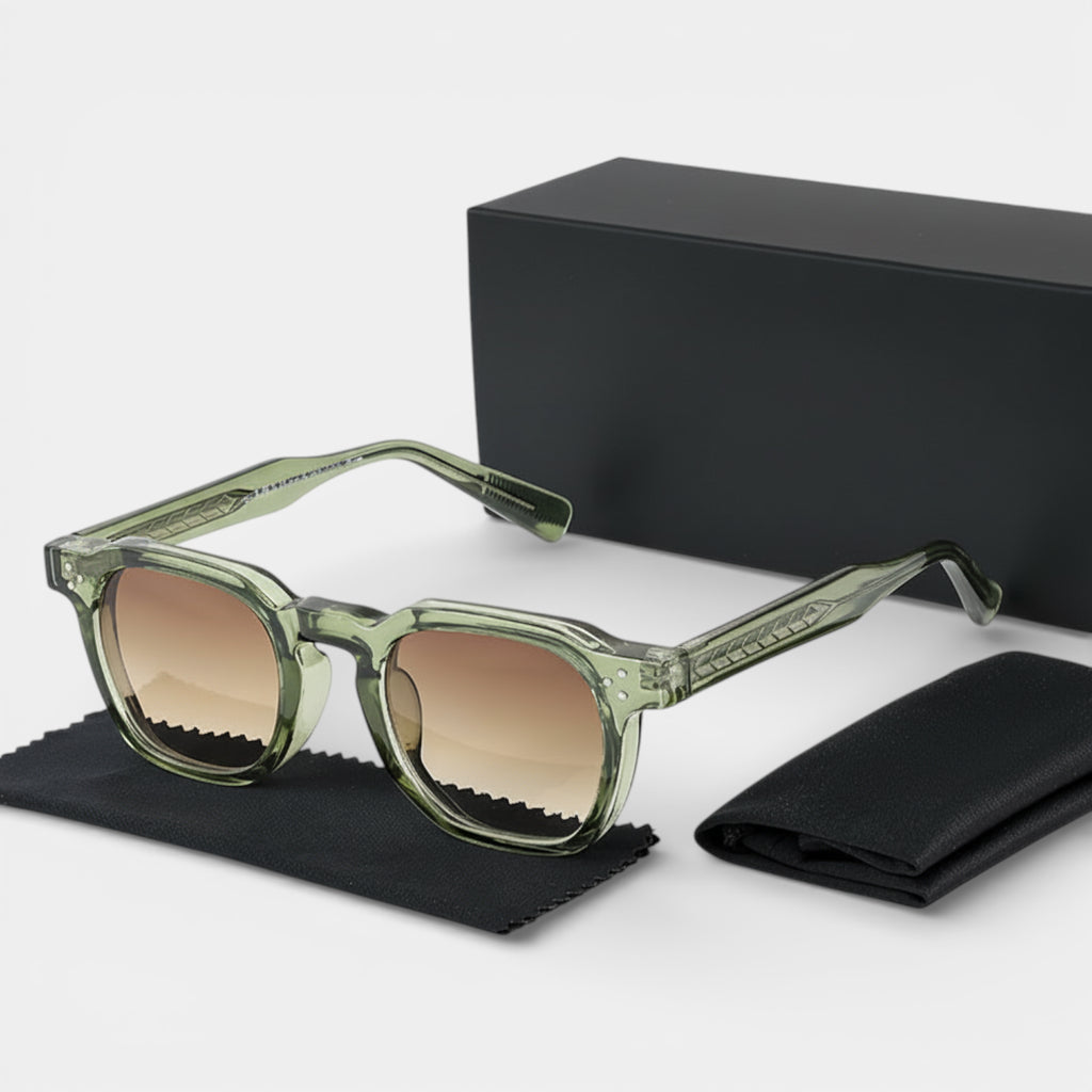 Square Frame Tinted Lens Sunglasses Full-Rim for Men