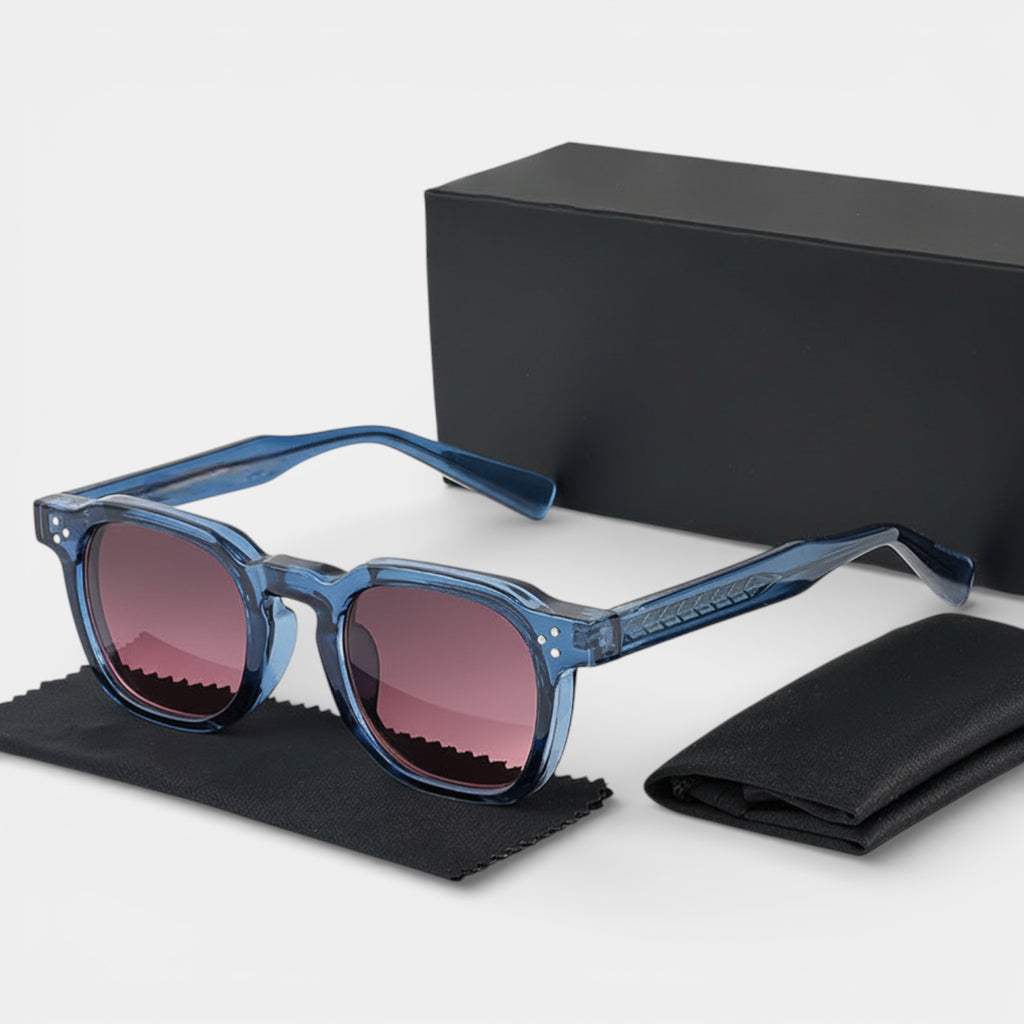Square Frame Tinted Lens Sunglasses Full-Rim for Men