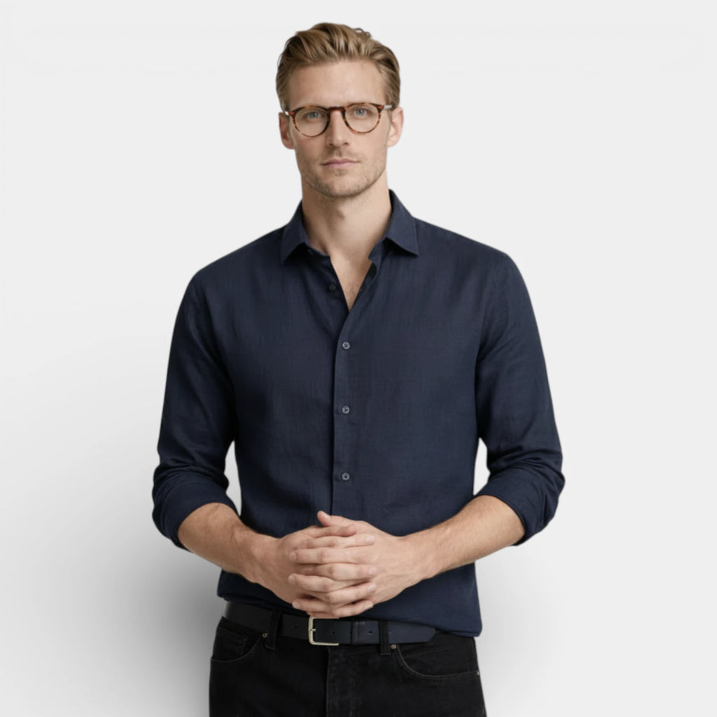 Button-Up Long Sleeve Shirt Regular Fit for Men
