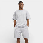 Short Sleeve Crew Neck Tee and Shorts Lounge Set for Men