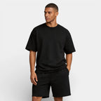 Short Sleeve Crew Neck Tee and Shorts Lounge Set for Men