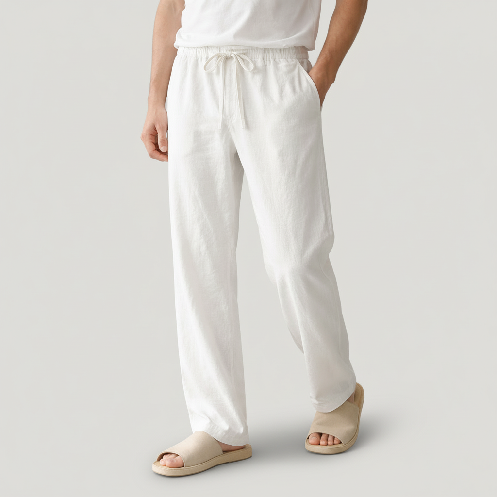 Drawstring Waist Straight Leg Lounge Pants for Men
