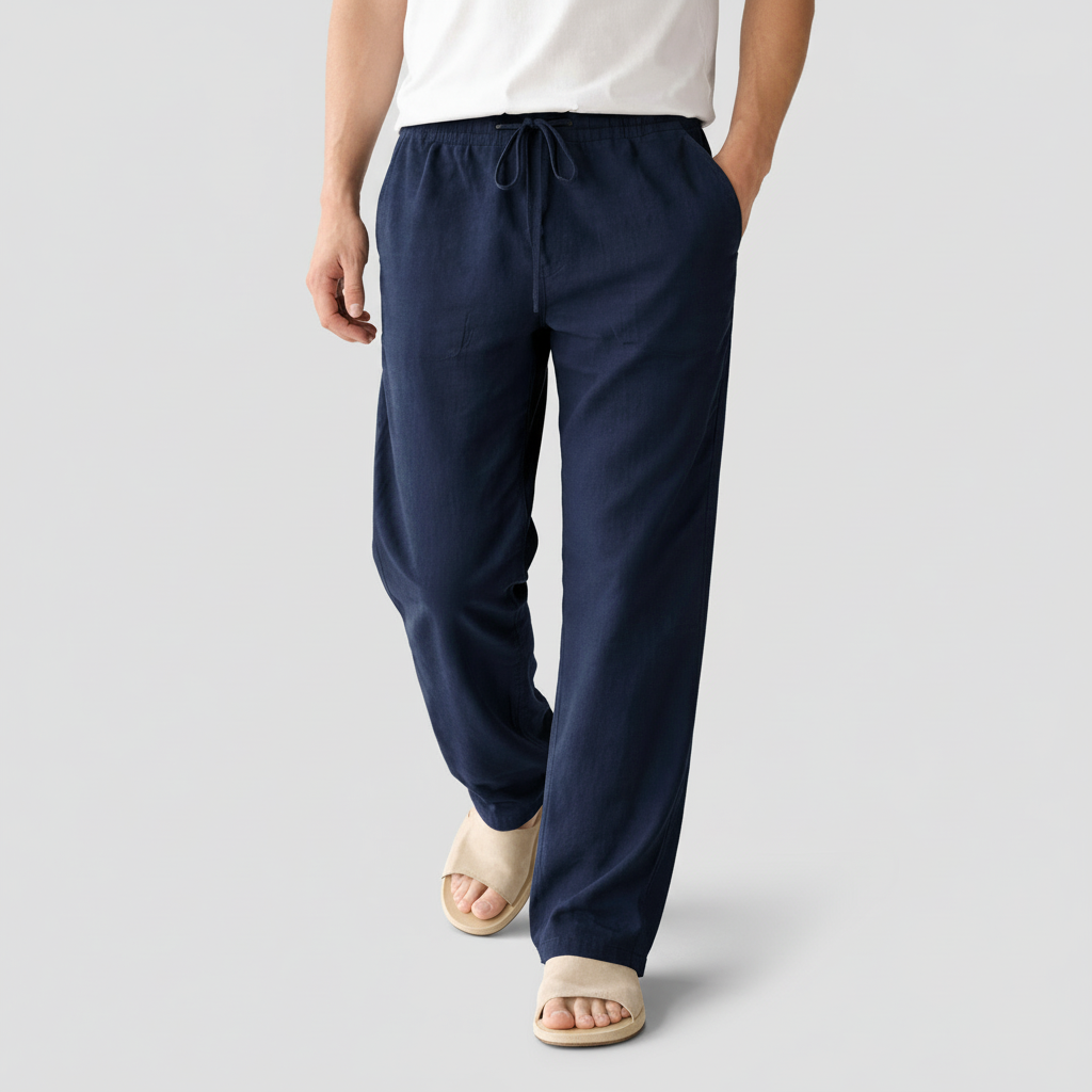 Drawstring Waist Straight Leg Lounge Pants for Men