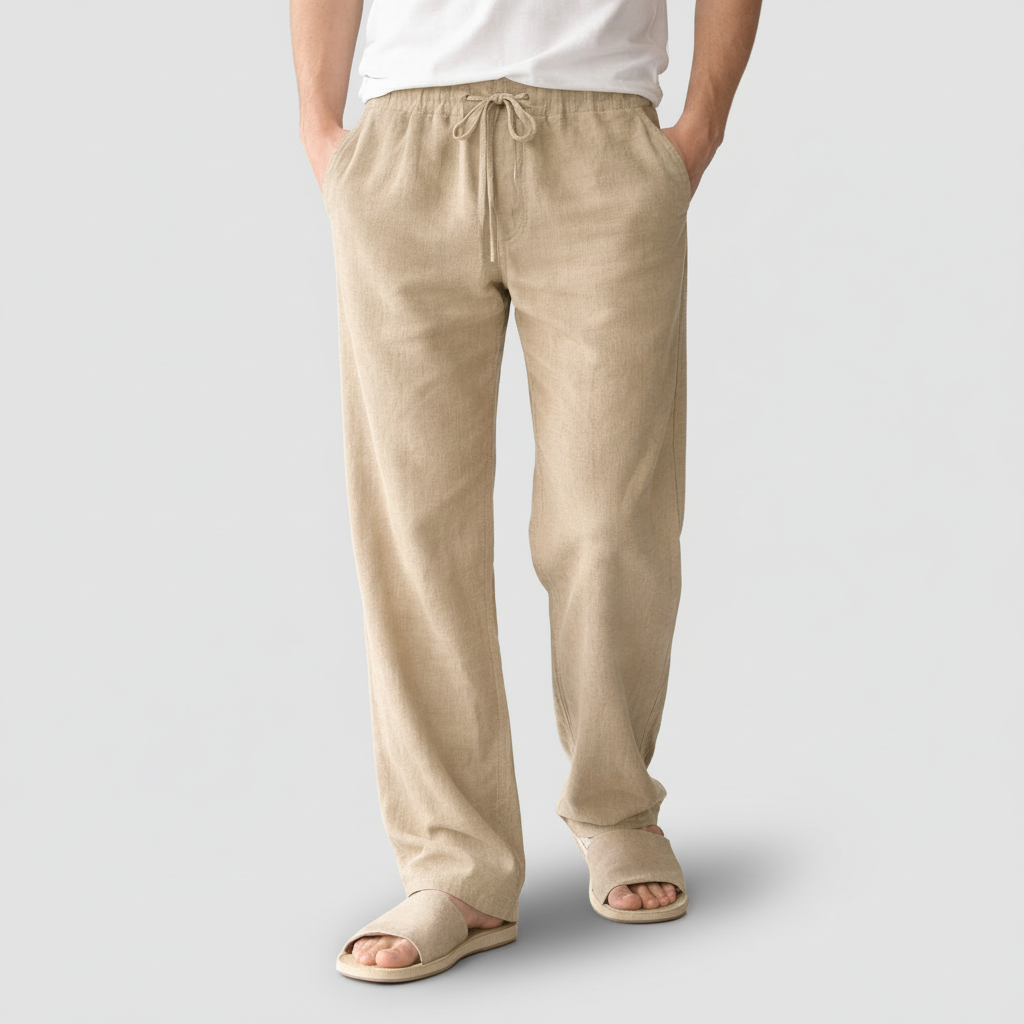 Drawstring Waist Straight Leg Lounge Pants for Men