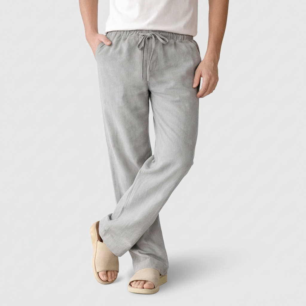 Drawstring Waist Straight Leg Lounge Pants for Men