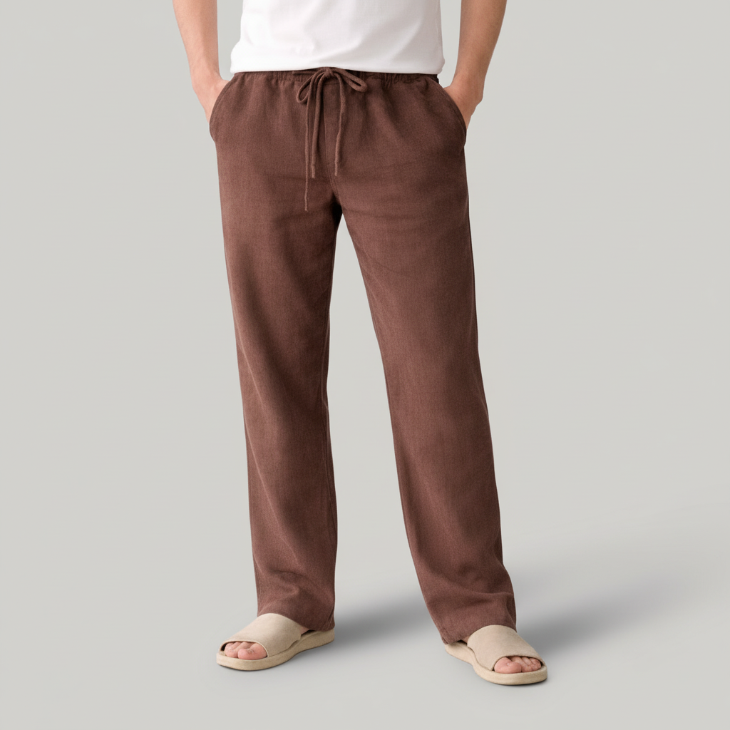 Drawstring Waist Straight Leg Lounge Pants for Men