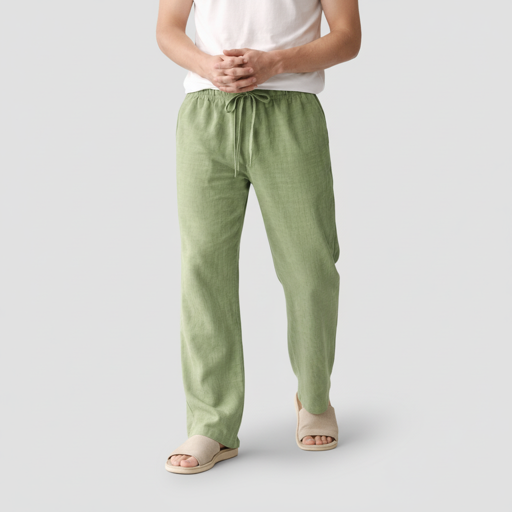 Drawstring Waist Straight Leg Lounge Pants for Men