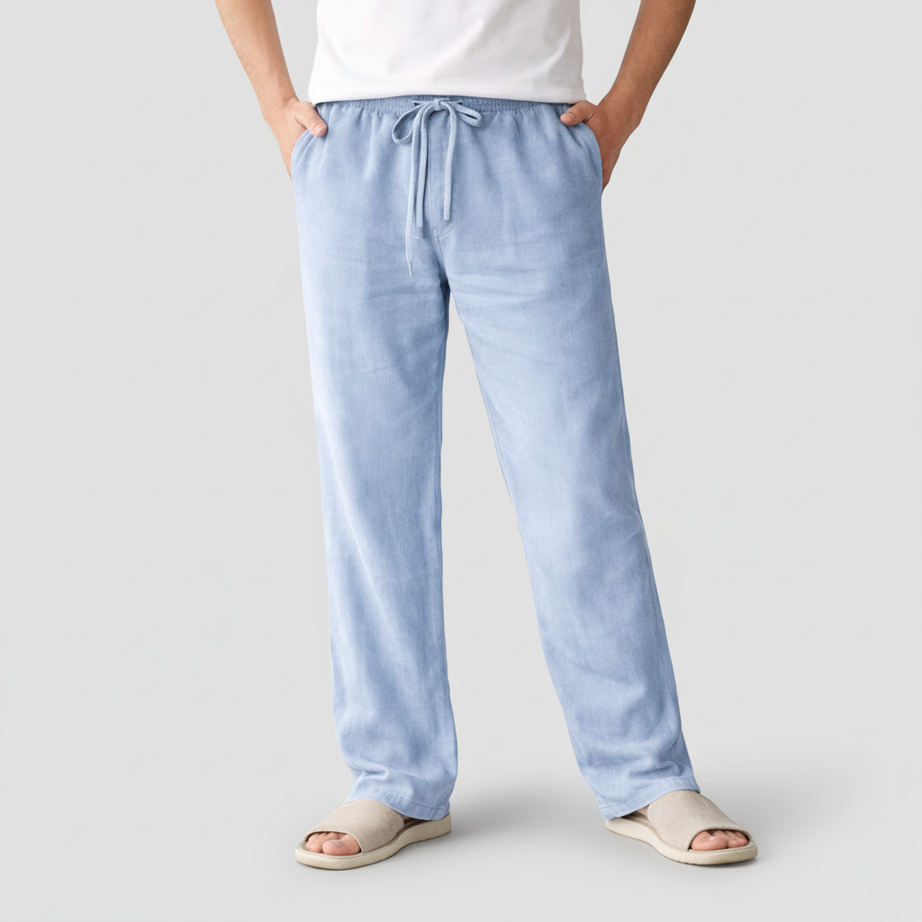 Drawstring Waist Straight Leg Lounge Pants for Men