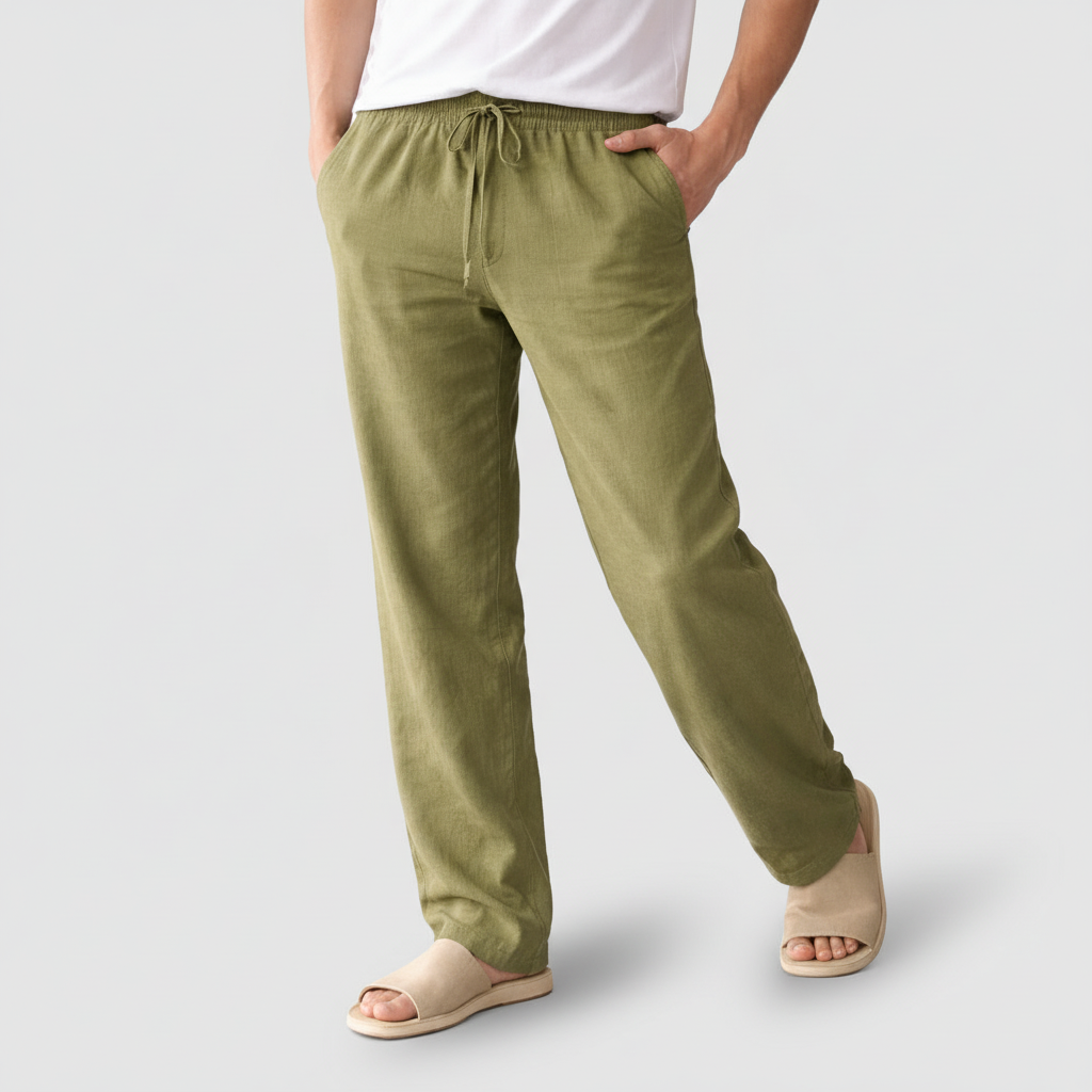 Drawstring Waist Straight Leg Lounge Pants for Men