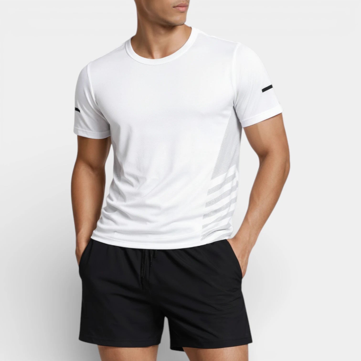 Crew Neck Athletic T-Shirt Regular Fit for Men