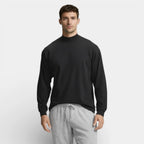 Mock Neck Long Sleeve Pullover Slim Fit for Men