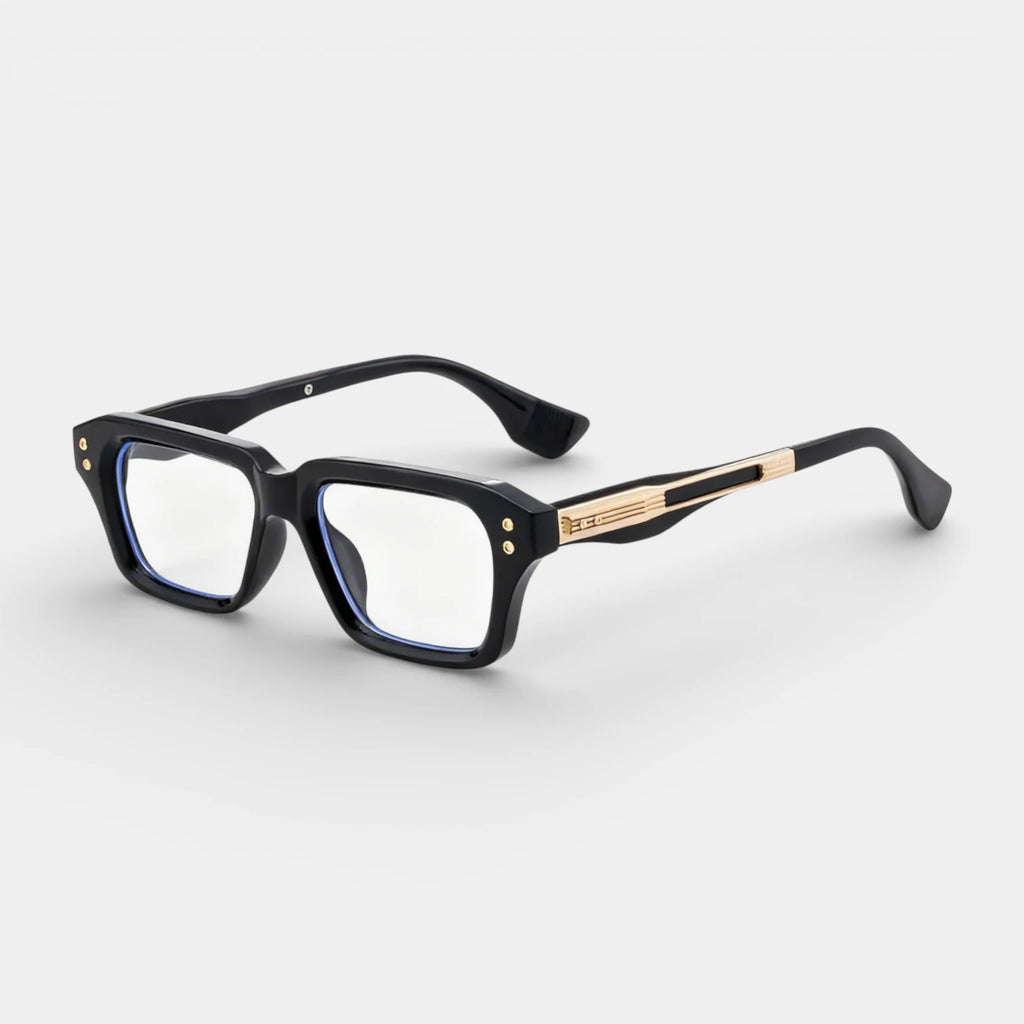 Square Frame Sunglasses Gold Detail for Men
