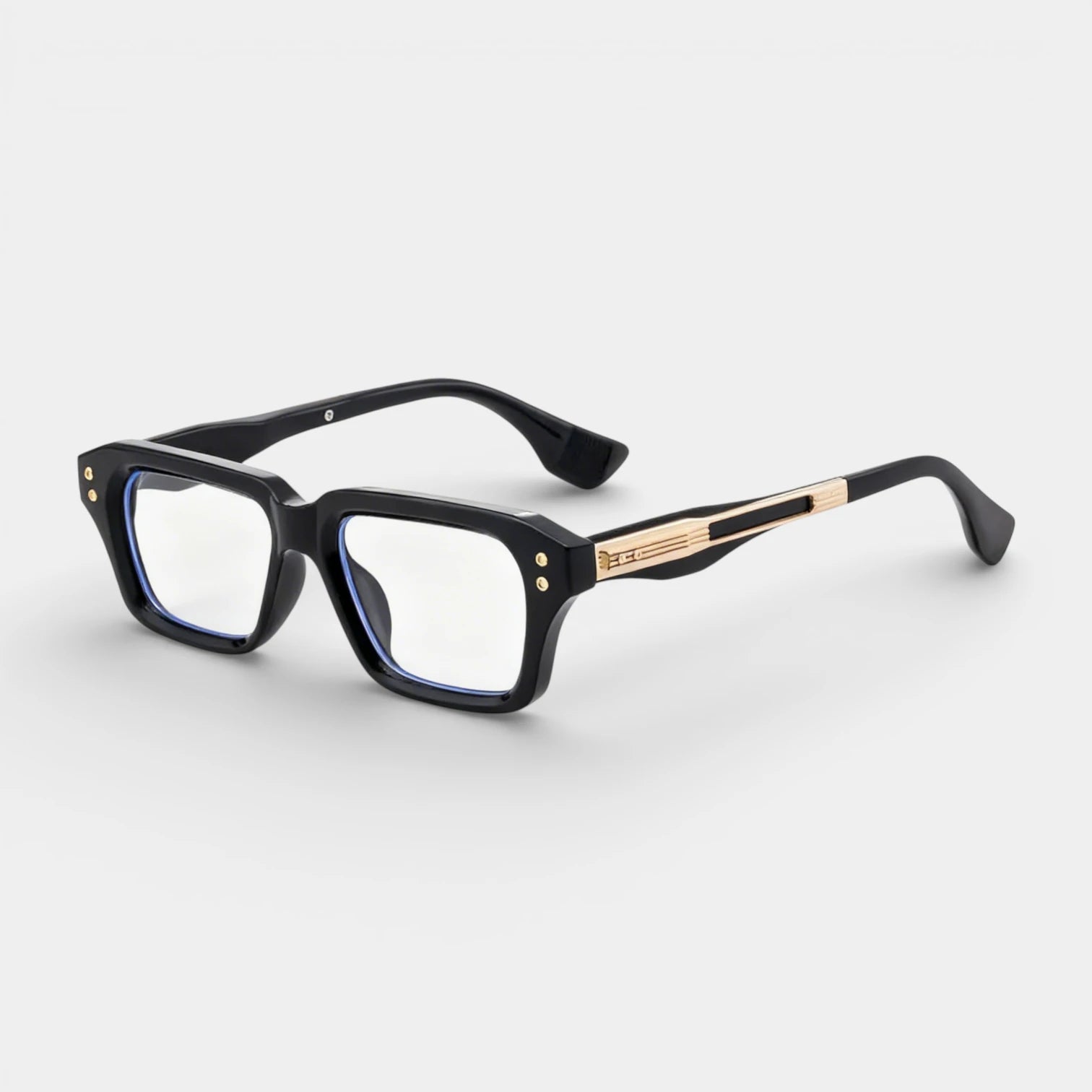 Square Frame Sunglasses Gold Detail for Men