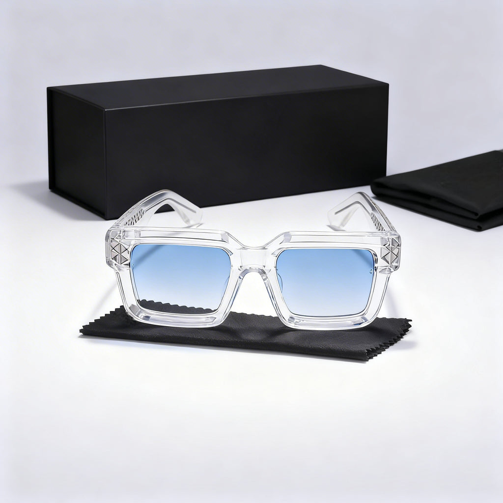 Square Frame Tinted Lens Sunglasses for Men