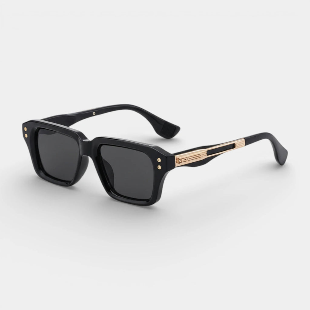 Square Frame Sunglasses Gold Detail for Men