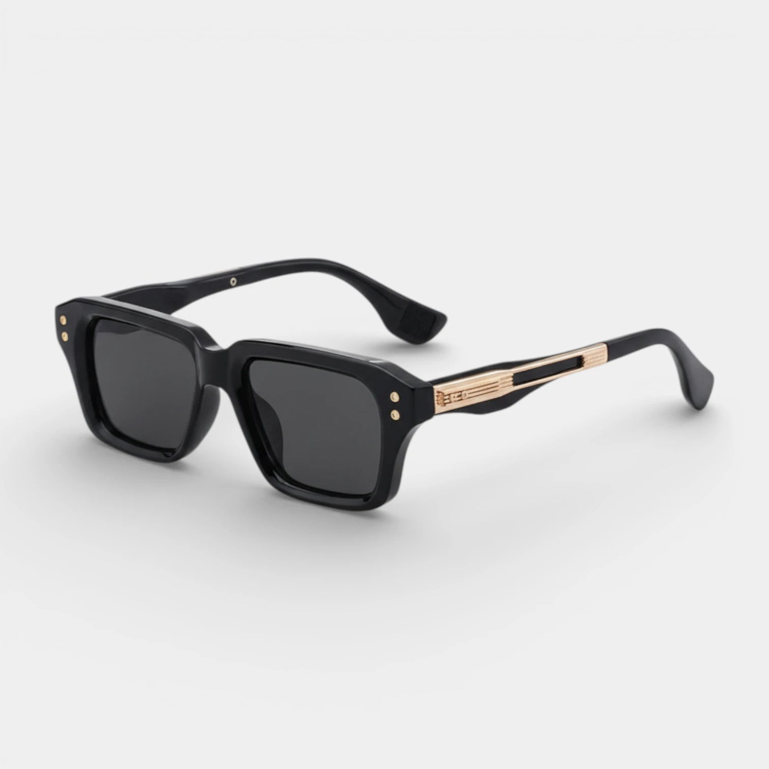 Square Frame Sunglasses Gold Detail for Men