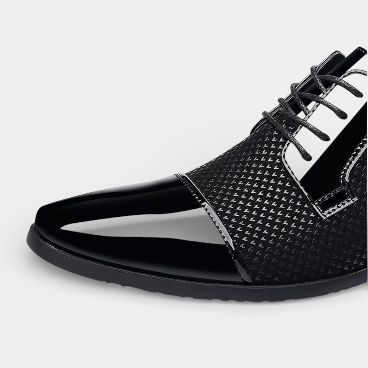 Lace-Up Dress Shoes Textured Upper Sleek for Men