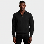 Quarter-Zip Textured Cable Knit Pullover for Men