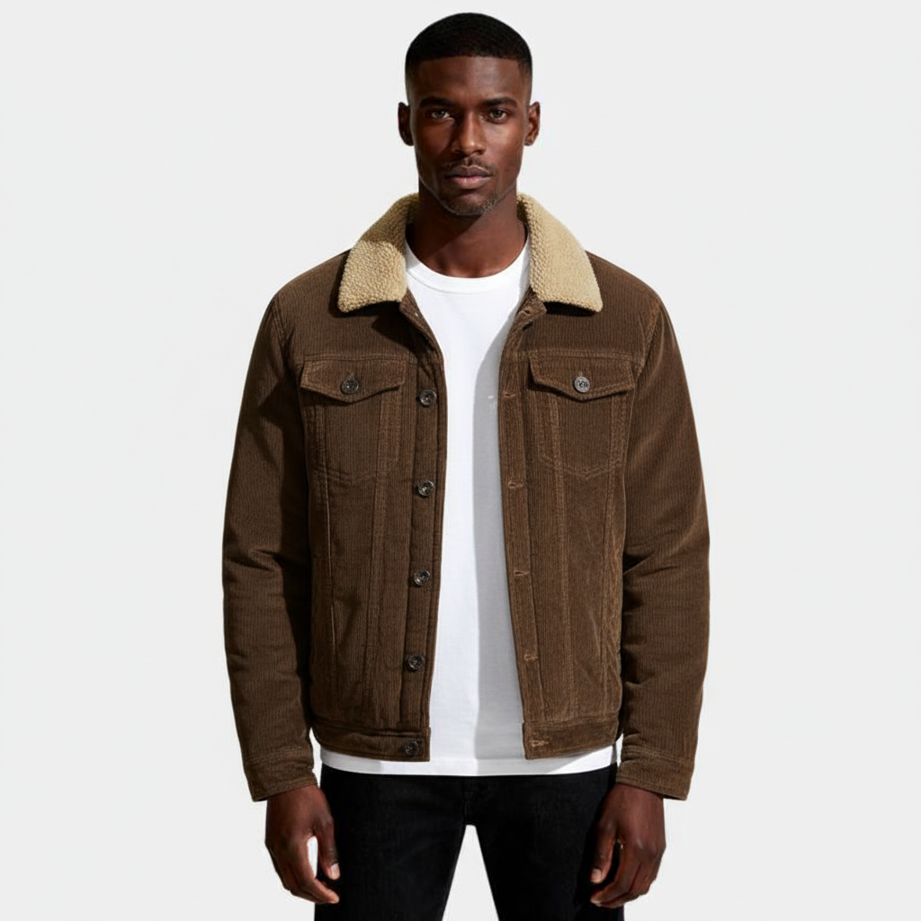 Corduroy Lined Jacket Regular Fit Structured for Men