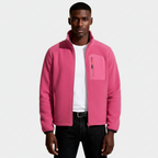 Fleece Full-Zip Jacket Stand Collar Regular Fit for Men