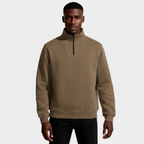 Long Sleeve Quarter-Zip Pullover Sweater for Men