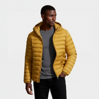 Hooded Quilted Jacket Lightweight Padded for Men