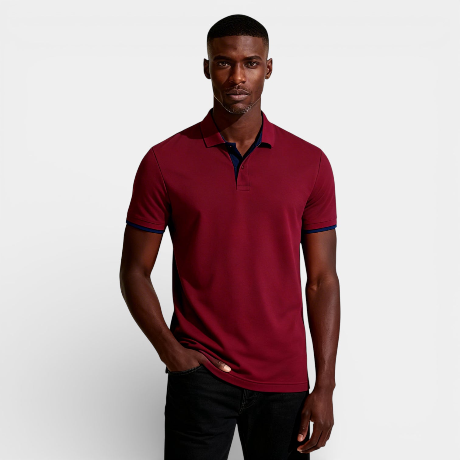 Short Sleeve Polo Shirt Pullover Regular Fit for Men