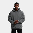 Fleece Pullover Hoodie Relaxed Fit for Men