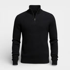 Half-Zip Textured Knit Sweater Regular Fit for Men
