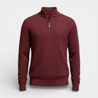 Half-Zip Textured Knit Sweater Regular Fit for Men