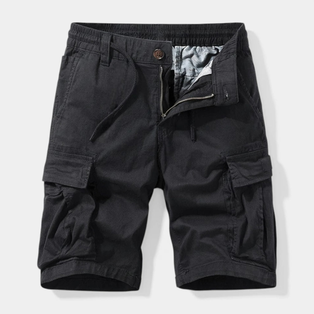 Belted Cargo Shorts Relaxed Fit Multi-Pocket for Men