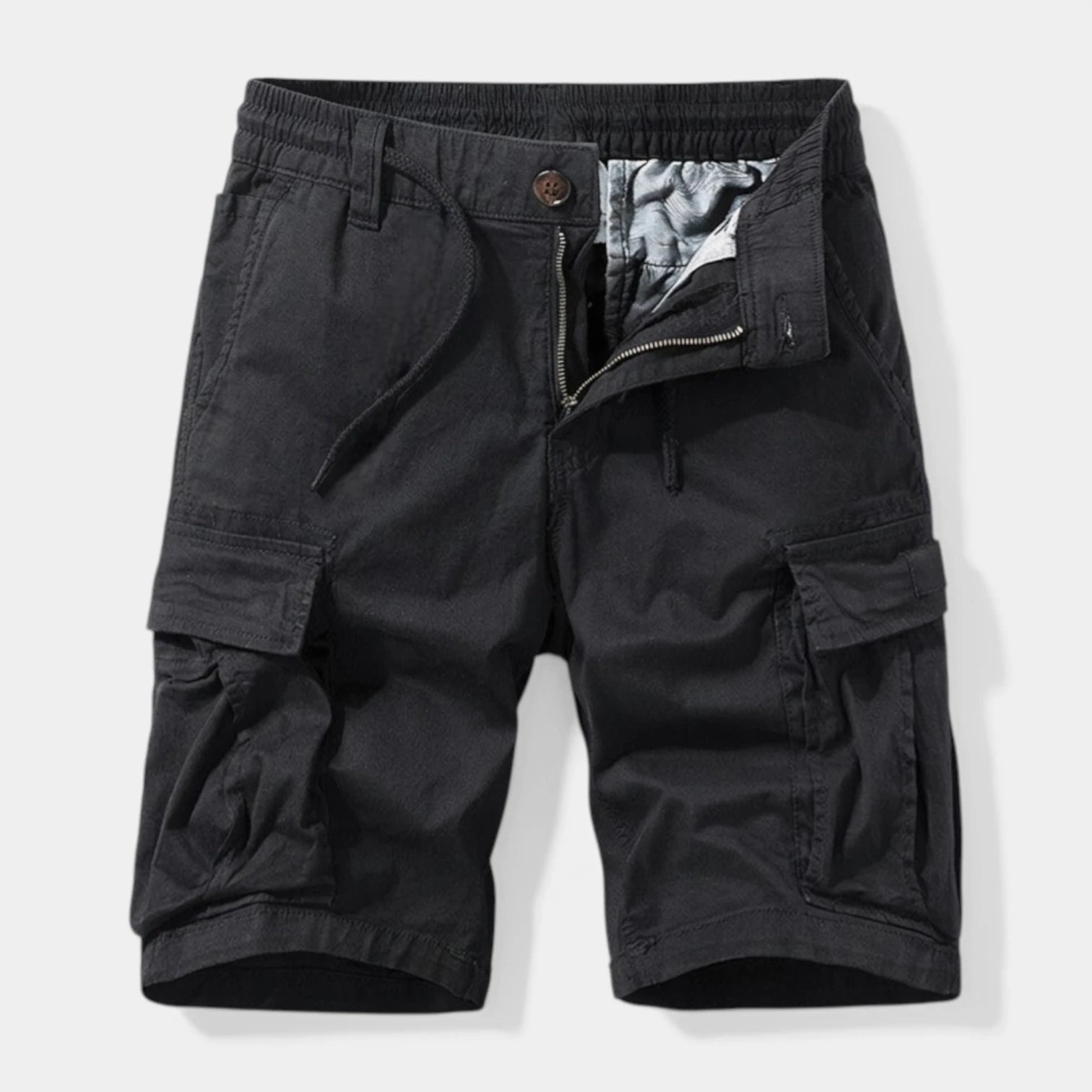 Belted Cargo Shorts Relaxed Fit Multi-Pocket for Men