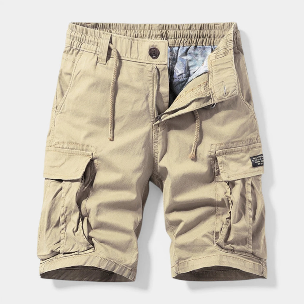 Belted Cargo Shorts Relaxed Fit Multi-Pocket for Men