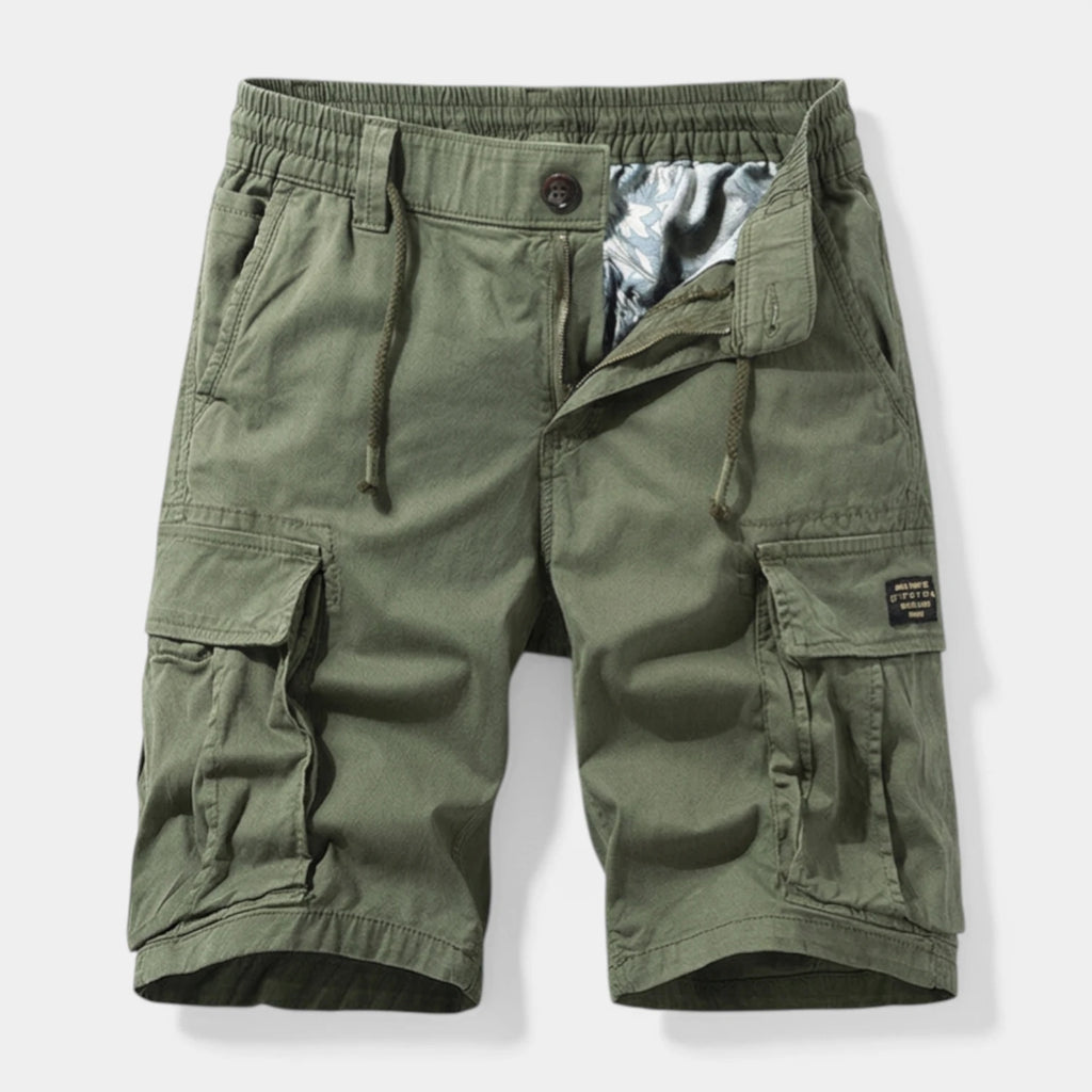 Belted Cargo Shorts Relaxed Fit Multi-Pocket for Men