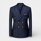Double Breasted Suit Jacket Peak Lapel Regular Fit for Men