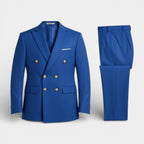 Double Breasted Suit Jacket Peak Lapel Regular Fit for Men