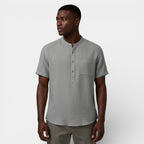 Henley Shirt Short Sleeve Regular Fit for Men