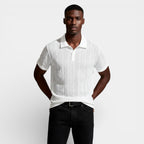 Geometric Pattern Short Sleeve Polo Shirt for Men