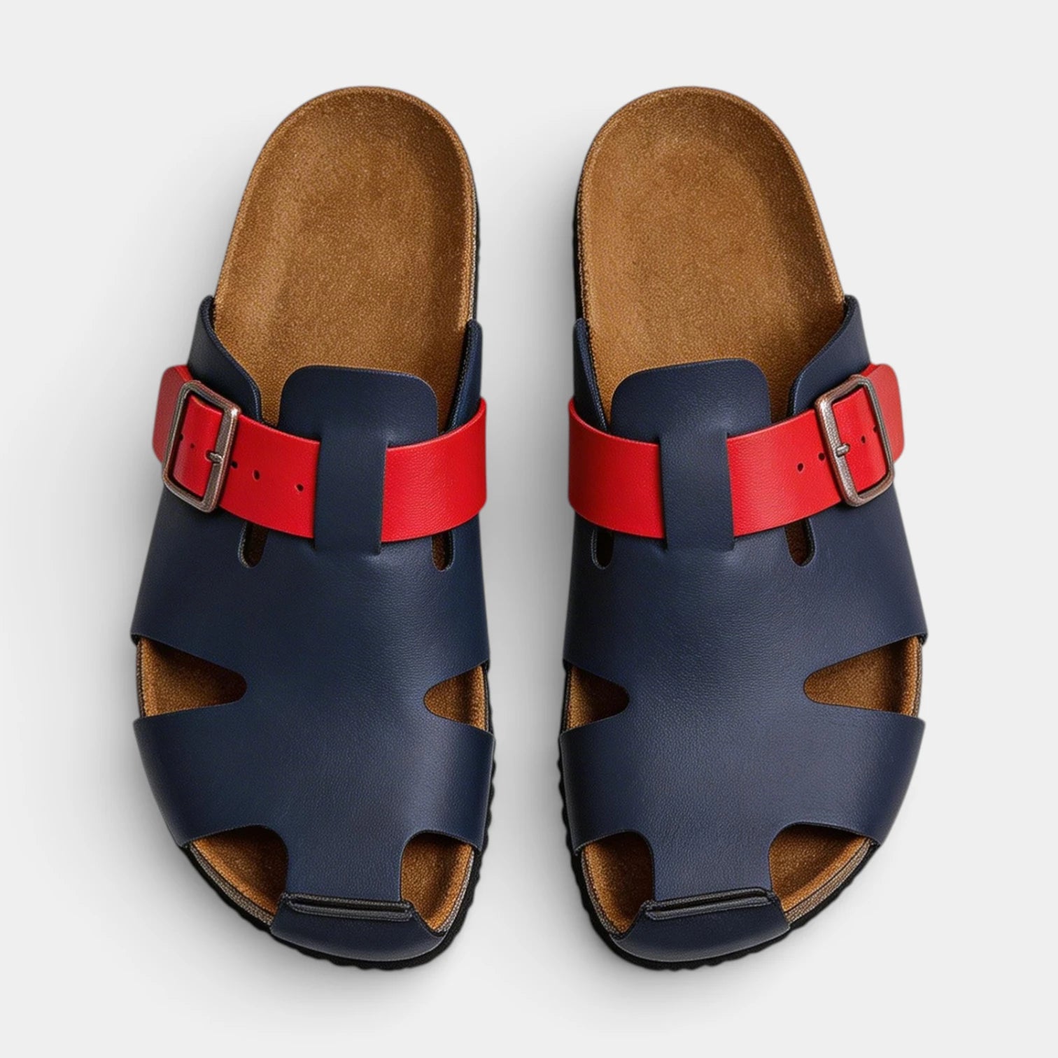Open Toe Slide Sandals Buckle Strap for Men
