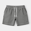 Striped Drawstring Shorts Elastic Waist Relaxed Fit for Men