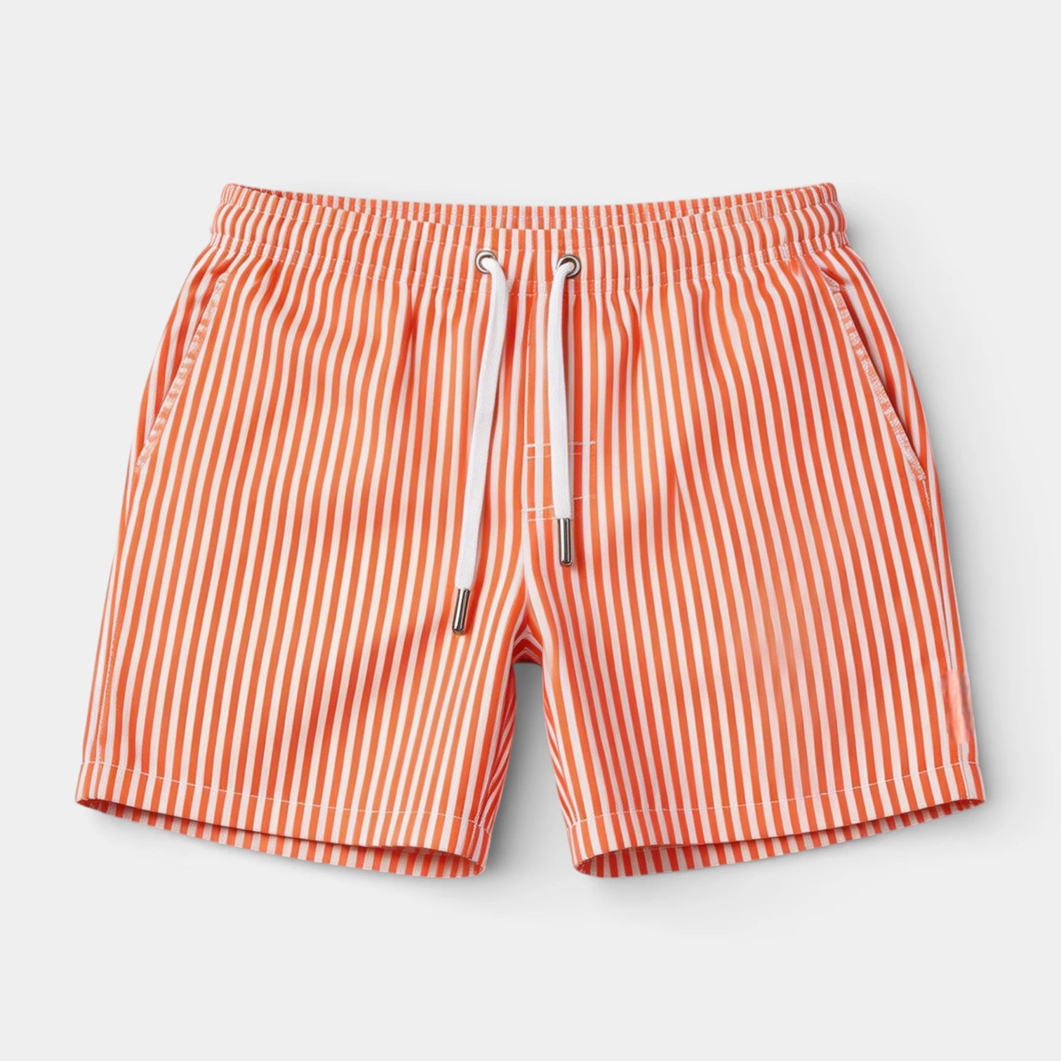 Striped Drawstring Shorts Elastic Waist Relaxed Fit for Men